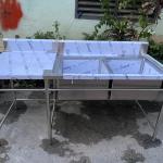 BÀN 2 CHẬU BẰNG INOX