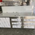 QUẦY TỦ INOX CÓ 6 HỌC KÉO
