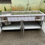 QUẦY HÂM NÓNG THỨC ĂN 4  KHAY GN VÀ 1 NỒI 100 LÍT
