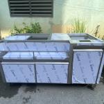 QUẦY PHA CHẾ 1500 CÓ THÙNG ĐÁ VÀ CHẬU RỬA
