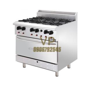 Bếp âu 6 họng có lò nướng Berjaya DRO6-17