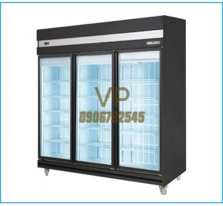 Tủ mát 3 cánh kính Berjaya 3D/DC-BBH-1 màu đen