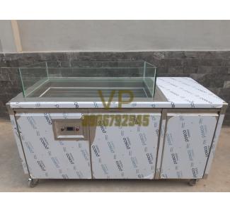 QUẦY INOX TRƯNG BÀY HẢI SẢN DI ĐỘNG 1700MM