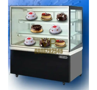  TỦ TRƯNG BÀY BÁNH KEM KÍNH VUÔNG 1200mm BERJAYA RCS12SB13-2FB