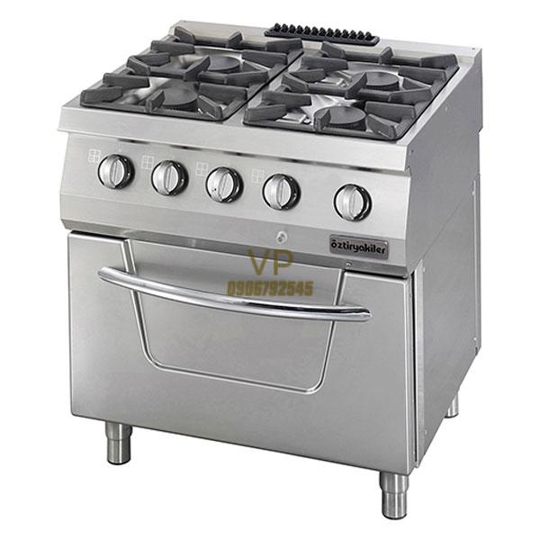 BẾP ÂU 4 HỌNG CÓ LÒ NƯỚNG (BẾP DÙNG GAS, LÒ DÙNG ĐIỆN)