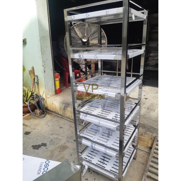 KỆ INOX ĐỘT LỖ 6 TẦNG 2000MM