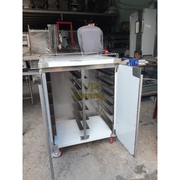TỦ INOX CỬA MỞ ĐỂ KHAY DI ĐỘNG 800MM