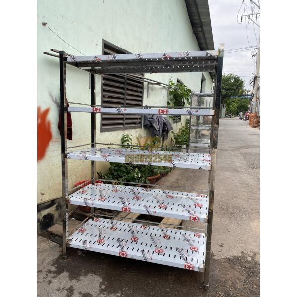 KỆ INOX 5 TẦNG ĐỘT LỖ VP